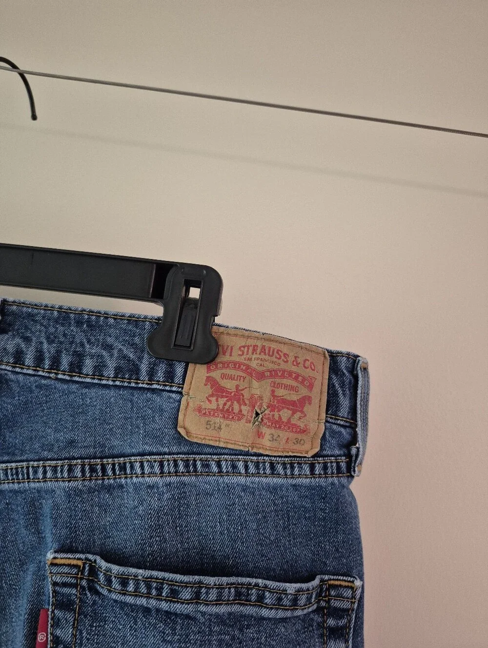 Levi's Men's Blue Denim Jeans 505 34x30 - Classic Fit